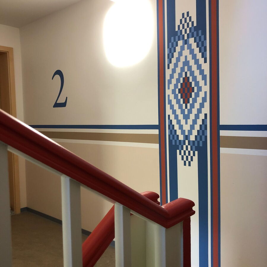 neue Wandgestaltung im Hausflur